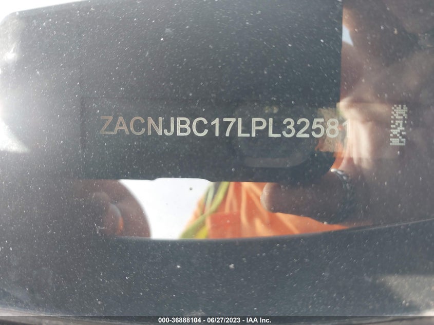 VIN ZACNJBC17LPL32581 2020 JEEP RENEGADE TRAILHAWK
