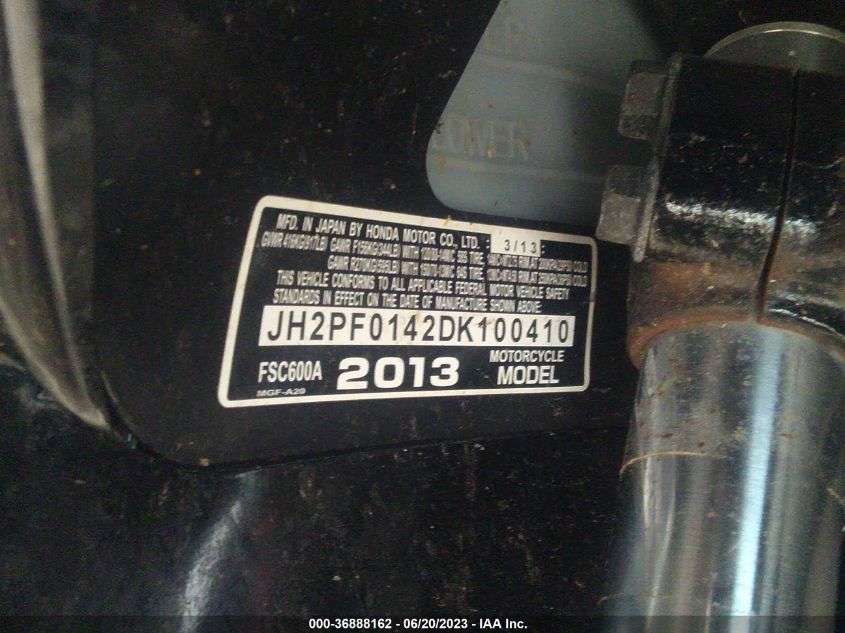 2013 HONDA FSC600 A - JH2PF0142DK100410
