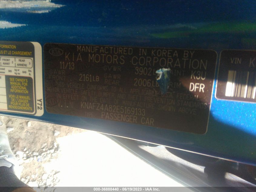 2014 KIA FORTE EX - KNAFZ4A82E5169133