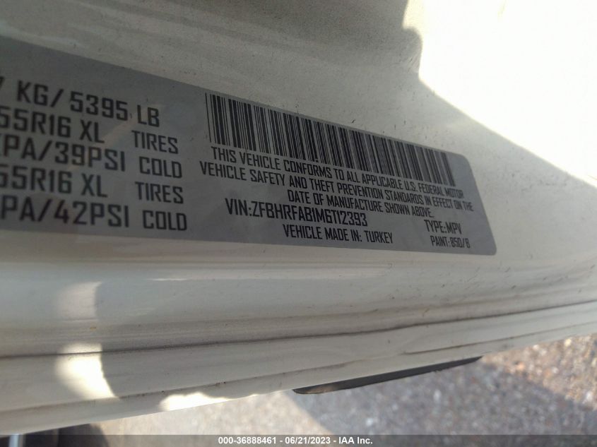 2021 RAM PROMASTER CITY TRADESMAN - ZFBHRFAB1M6T12393