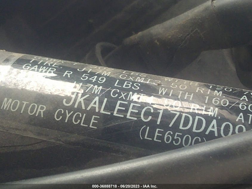 2013 KAWASAKI LE650 C - JKALEEC17DDA09144