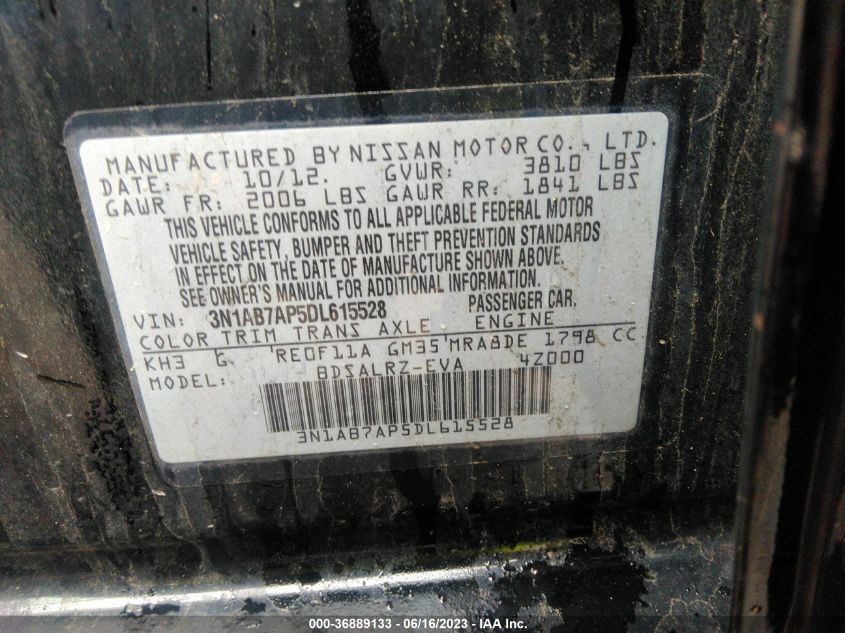 2013 NISSAN SENTRA SR - 3N1AB7AP5DL615528