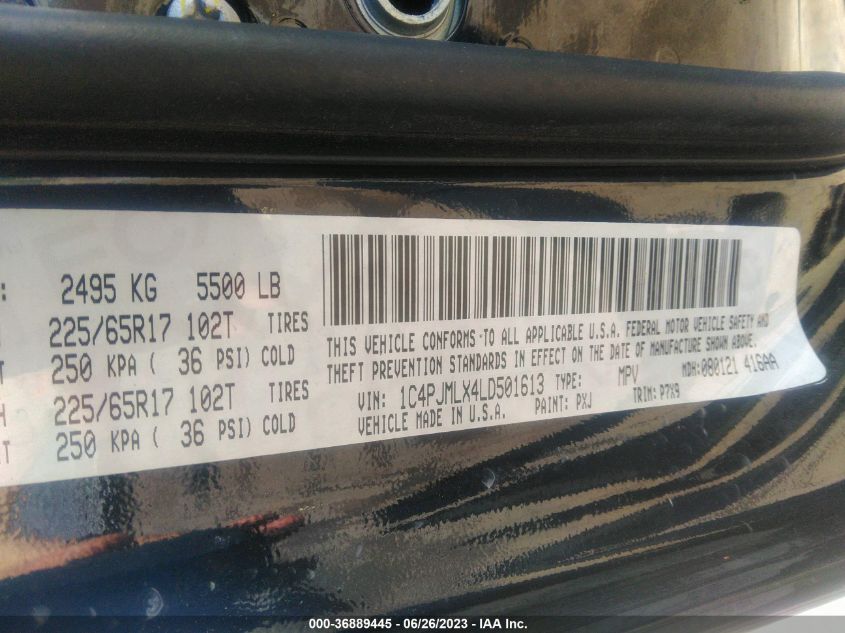 2020 JEEP CHEROKEE LATITUDE PLUS - 1C4PJMLX4LD501613