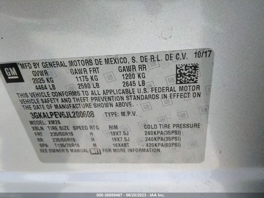 2018 GMC TERRAIN SLT - 3GKALPEV6JL200608