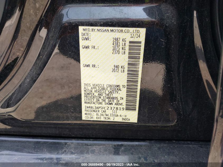 2015 NISSAN ALTIMA 3.5 SL - 1N4BL3AP5FC237819