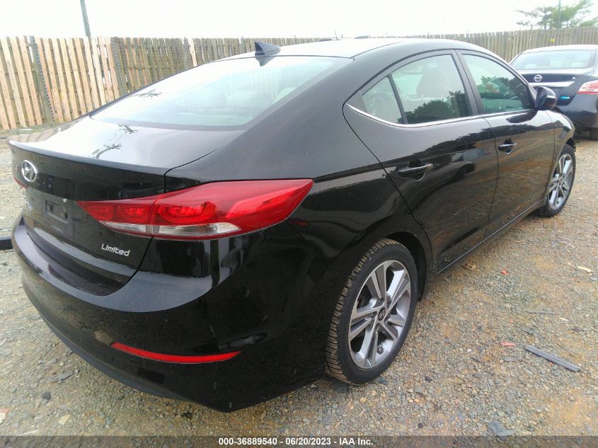 2018 HYUNDAI ELANTRA LIMITED - KMHD84LF1JU499768