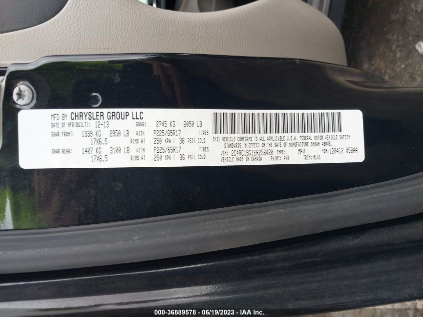 2014 CHRYSLER TOWN & COUNTRY TOURING - 2C4RC1BG1ER256420