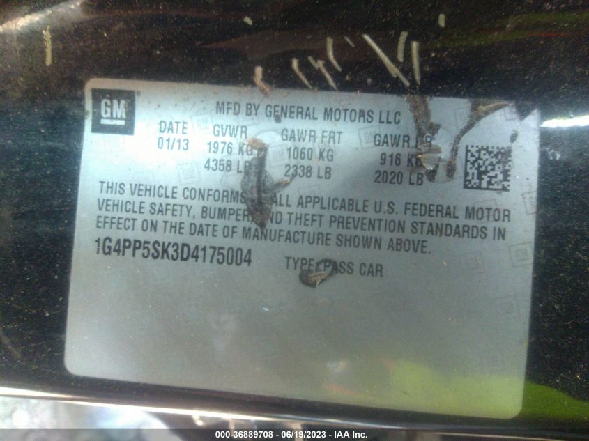 2013 BUICK VERANO - 1G4PP5SK3D4175004