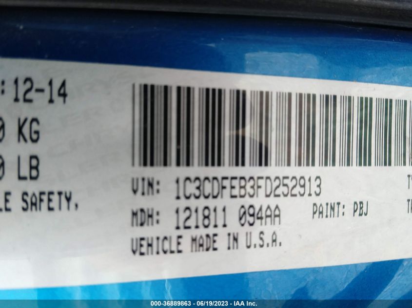 2015 DODGE DART GT - 1C3CDFEB3FD252913