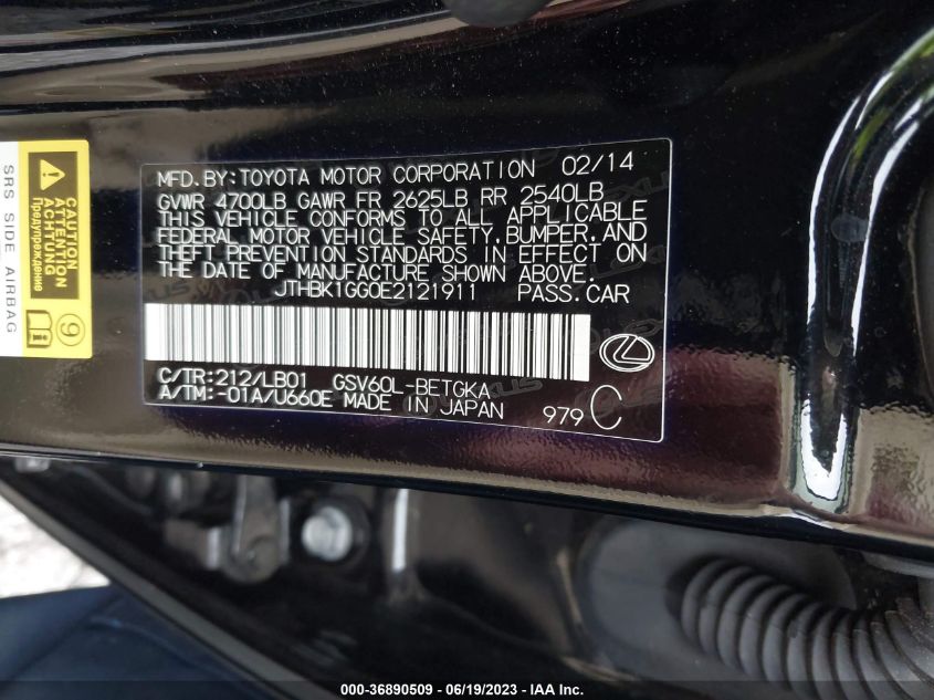 2014 LEXUS ES 350 - JTHBK1GG0E2121911