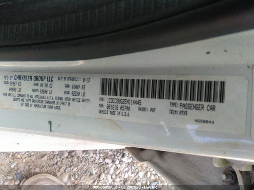 2014 CHRYSLER 200 TOURING - 1C3CCBBG2EN114445