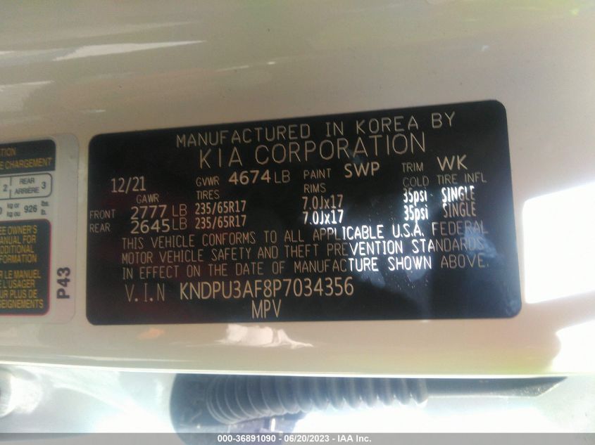 2023 KIA SPORTAGE LX - KNDPU3AF8P7034356