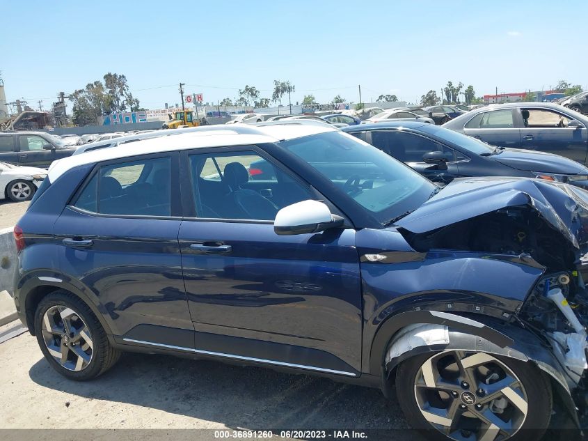 2022 HYUNDAI VENUE LIMITED - KMHRC8A34NU186580