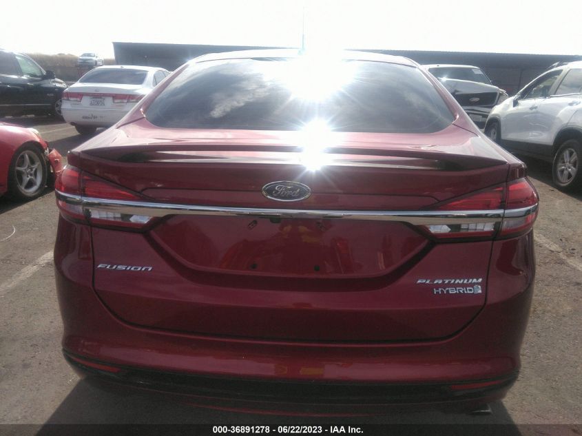 2017 FORD FUSION HYBRID - 3FA6P0RU4HR262617
