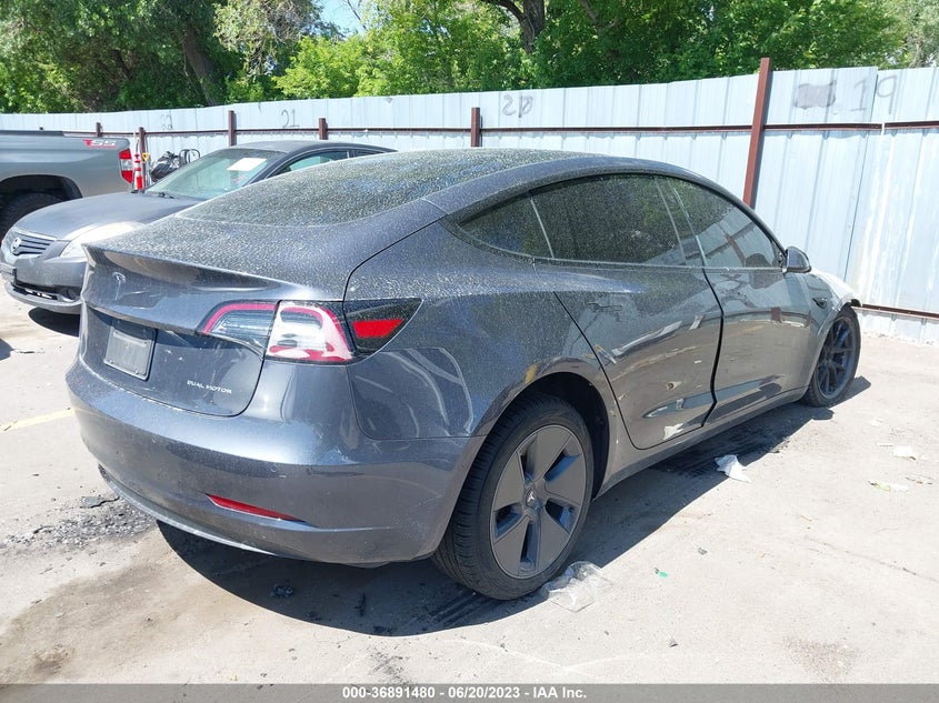 VIN 5YJ3E1EB5NF177828 2022 TESLA MODEL 3 LONG RANGE