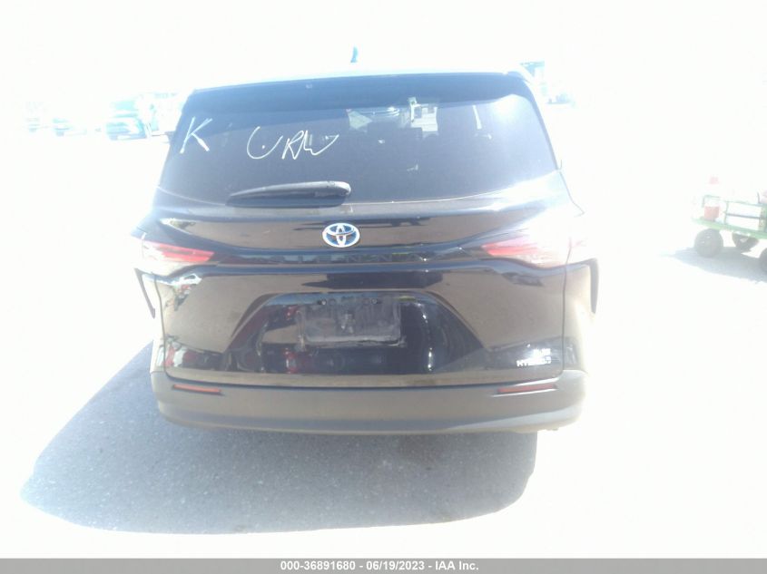 2022 TOYOTA SIENNA LE - 5TDKRKEC5NS075505