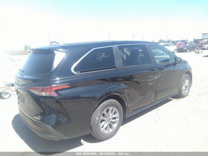 2022 TOYOTA SIENNA LE - 5TDKRKEC5NS075505