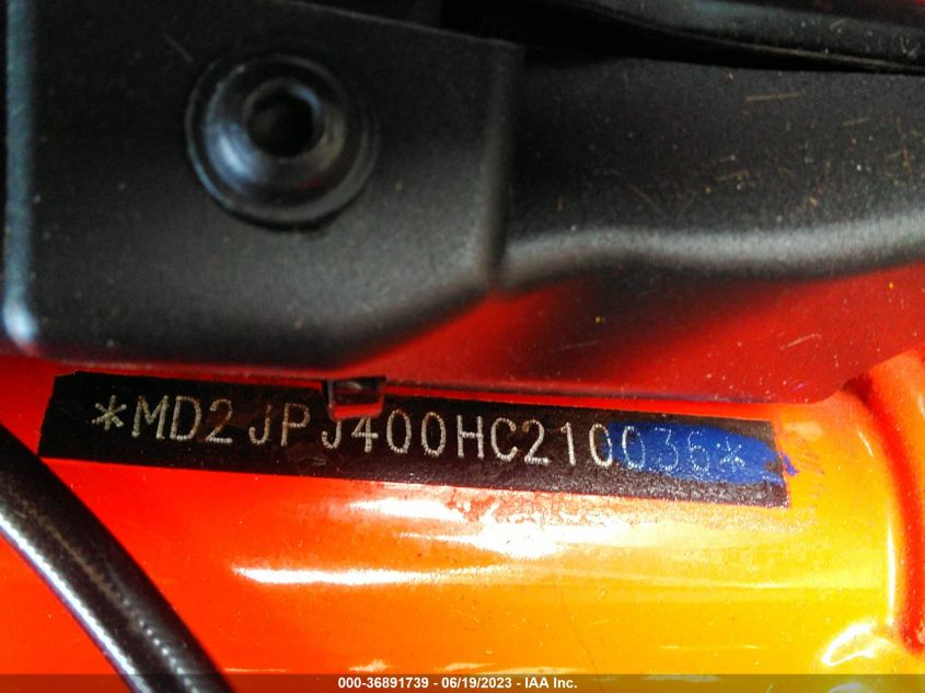 2017 KTM 390 DUKE MD2JPJ400HC210036