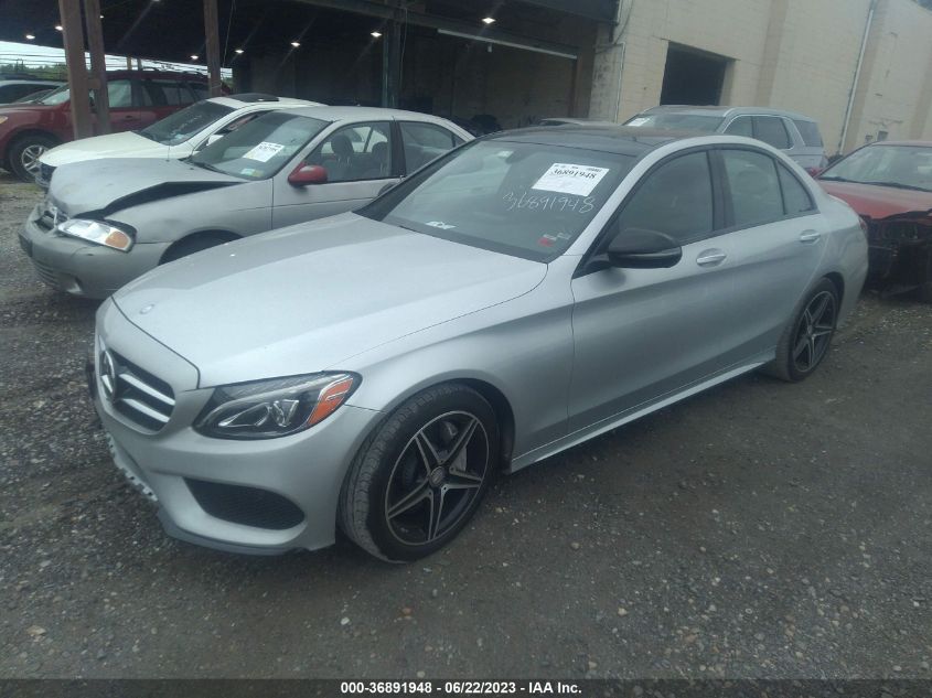 55SWF4KB9GU100493 2016 MERCEDES-BENZ C-CLASS, photo no. 2