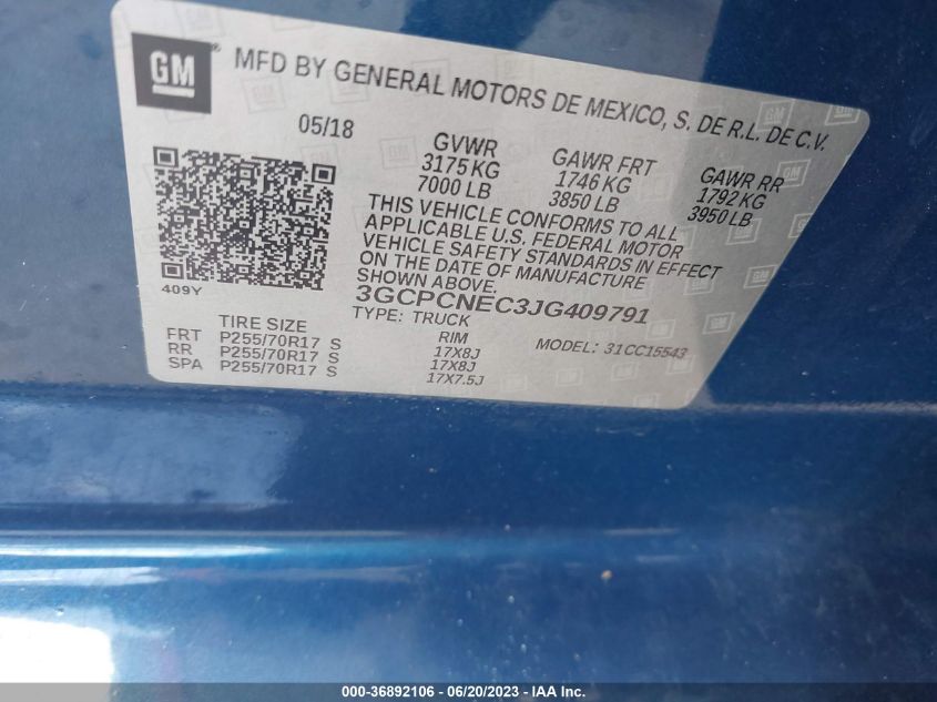 2018 CHEVROLET SILVERADO 1500 LS - 3GCPCNEC3JG409791