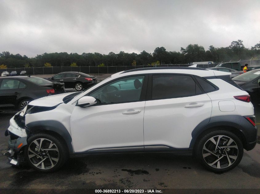 2022 HYUNDAI KONA LIMITED - KM8K53A35NU837519