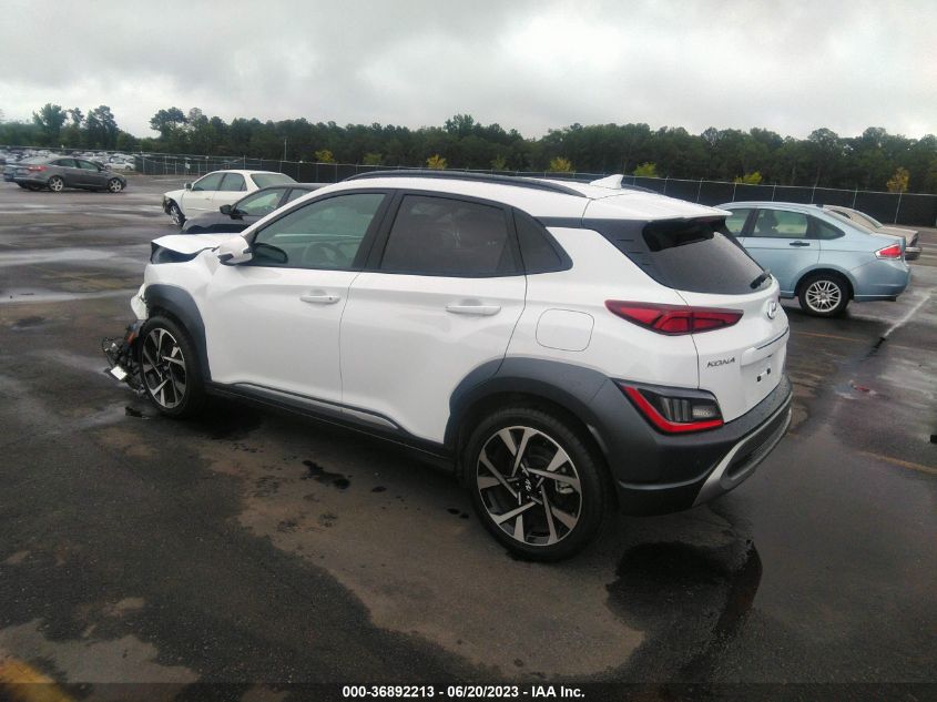 2022 HYUNDAI KONA LIMITED - KM8K53A35NU837519