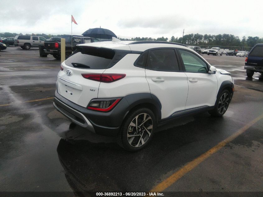 2022 HYUNDAI KONA LIMITED - KM8K53A35NU837519