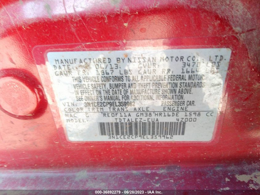 2014 NISSAN VERSA NOTE SV - 3N1CE2CP9EL359962