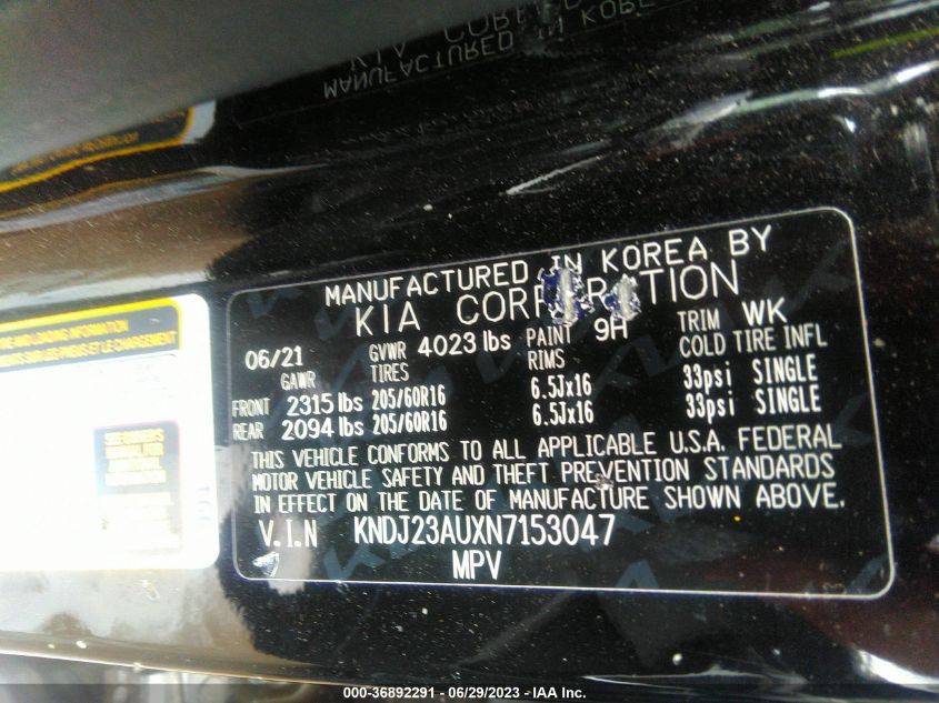 2022 KIA SOUL LX - KNDJ23AUXN7153047
