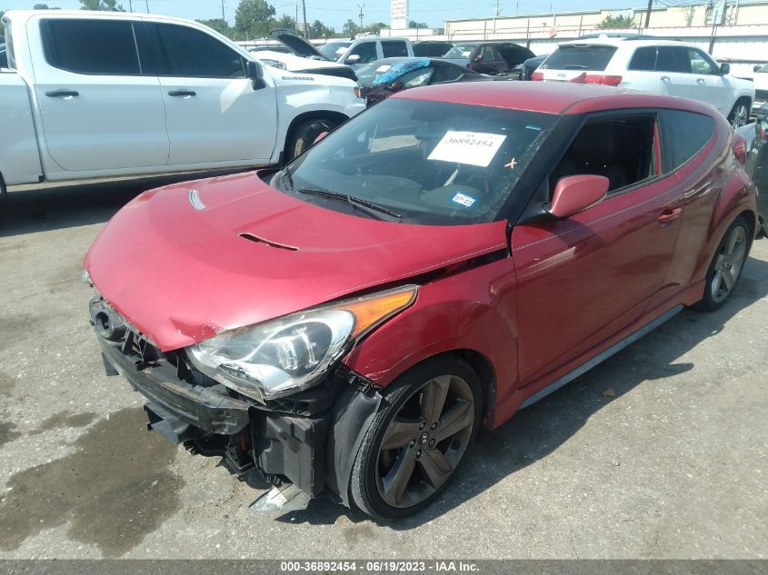 2013 HYUNDAI VELOSTER TURBO W/BLACK INT - KMHTC6AE9DU145064