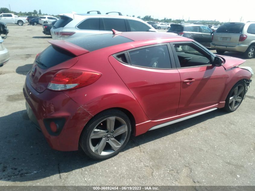 2013 HYUNDAI VELOSTER TURBO W/BLACK INT - KMHTC6AE9DU145064