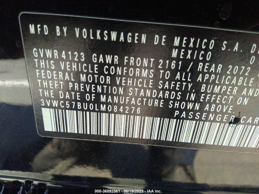 2020 VOLKSWAGEN JETTA S/SE/R-LINE - 3VWC57BU0LM084276