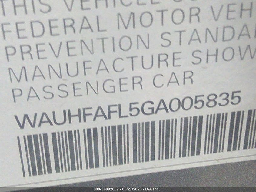 2016 AUDI A4 PREMIUM PLUS S-LINE - WAUHFAFL5GA005835