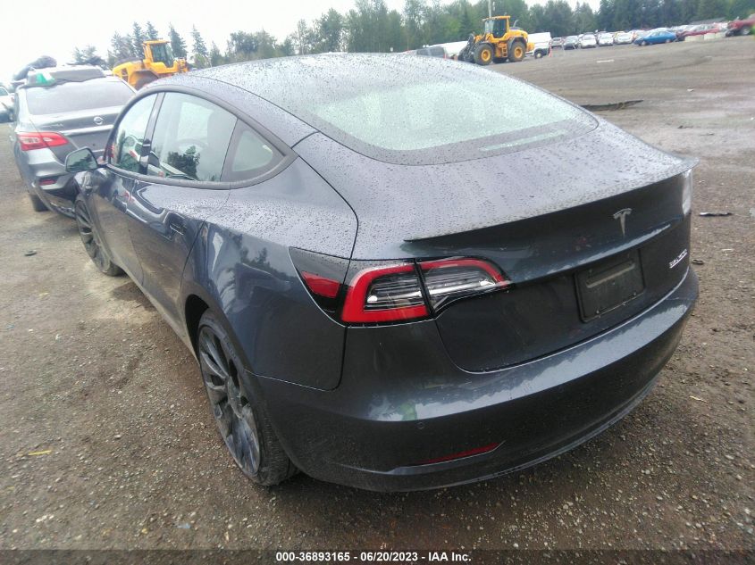 2022 TESLA MODEL 3 PERFORMANCE - 5YJ3E1EC2NF269746