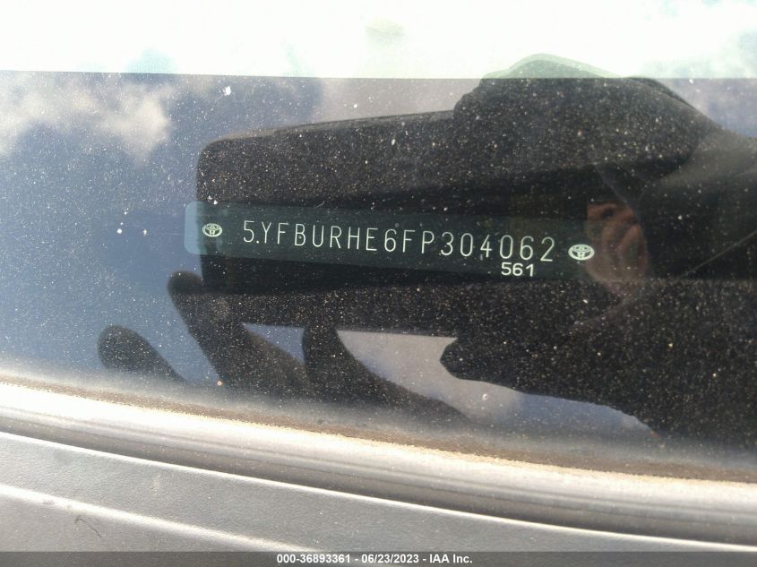 2015 TOYOTA COROLLA L/LE/S/S PLUS/LE PLUS - 5YFBURHE6FP304062