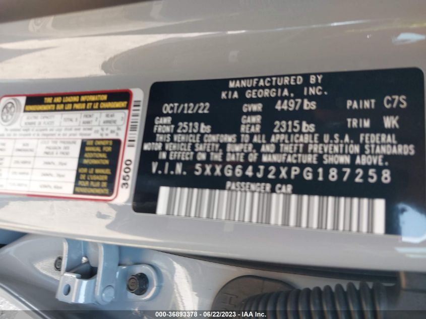 2023 KIA K5 GT-LINE - 5XXG64J2XPG187258