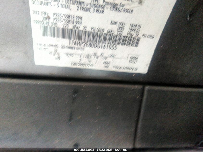 2013 FORD TAURUS SEL - 1FAHP2E80DG161055