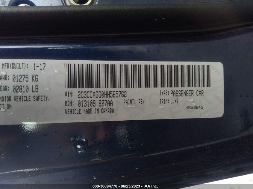 2017 CHRYSLER 300 300S - 2C3CCAGG0HH565762