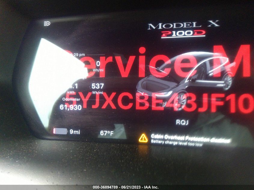 2018 TESLA MODEL X - 5YJXCBE43JF106278