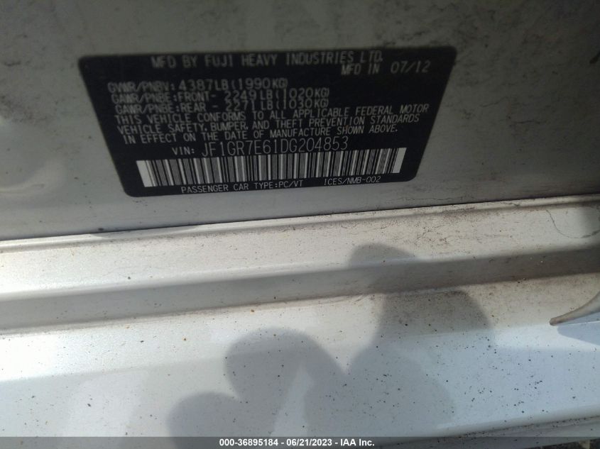 2013 SUBARU IMPREZA WAGON WRX WRX PREMIUM JF1GR7E61DG204853
