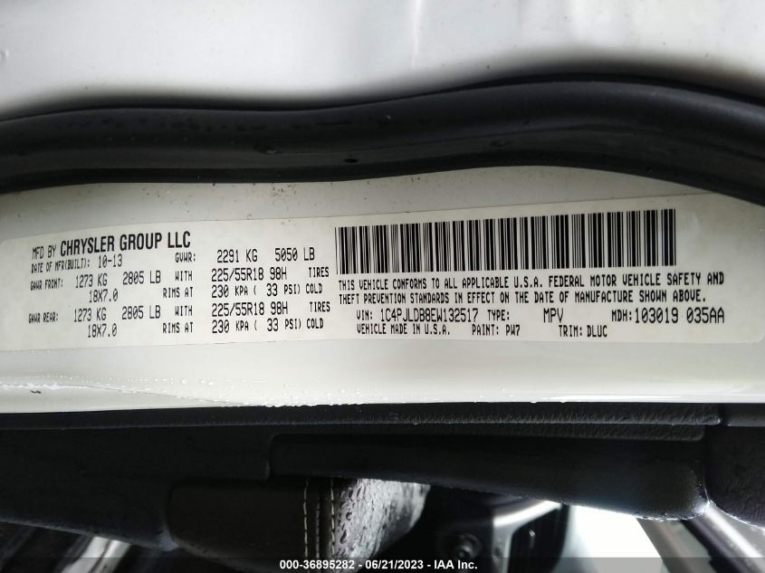 2014 JEEP CHEROKEE LIMITED - 1C4PJLDB8EW132517