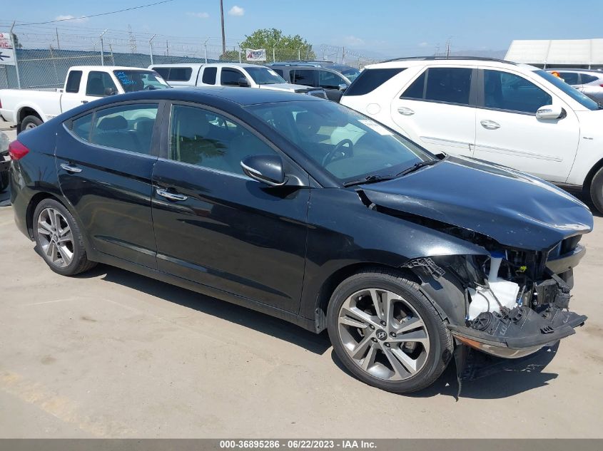 2017 HYUNDAI ELANTRA LIMITED - KMHD84LFXHU067657