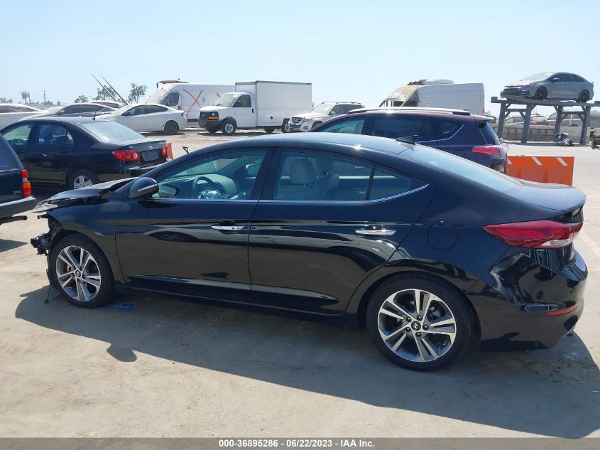 2017 HYUNDAI ELANTRA LIMITED - KMHD84LFXHU067657