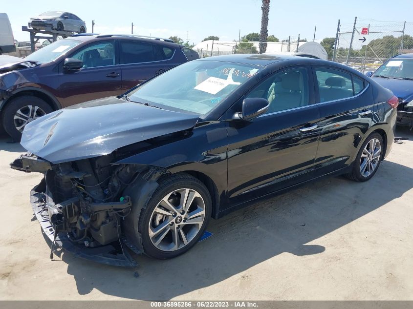 2017 HYUNDAI ELANTRA LIMITED - KMHD84LFXHU067657