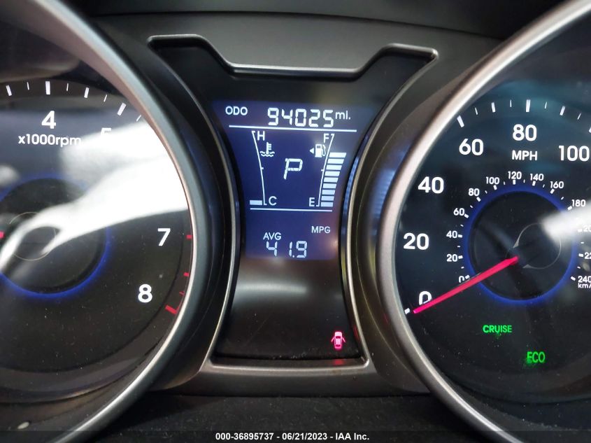 2013 HYUNDAI VELOSTER W/BLACK INT - KMHTC6AD1DU118920