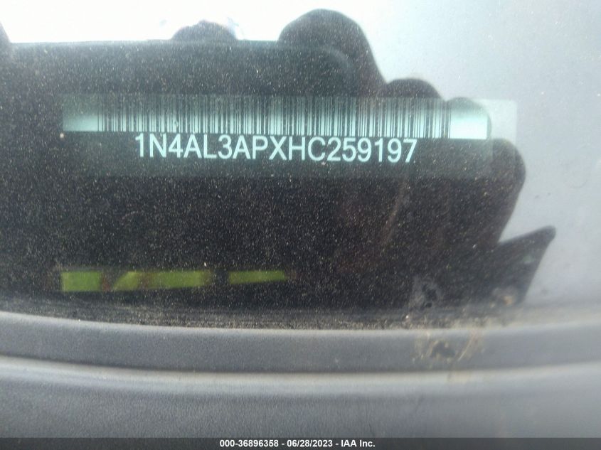 2017 NISSAN ALTIMA 2.5 SR - 1N4AL3APXHC259197