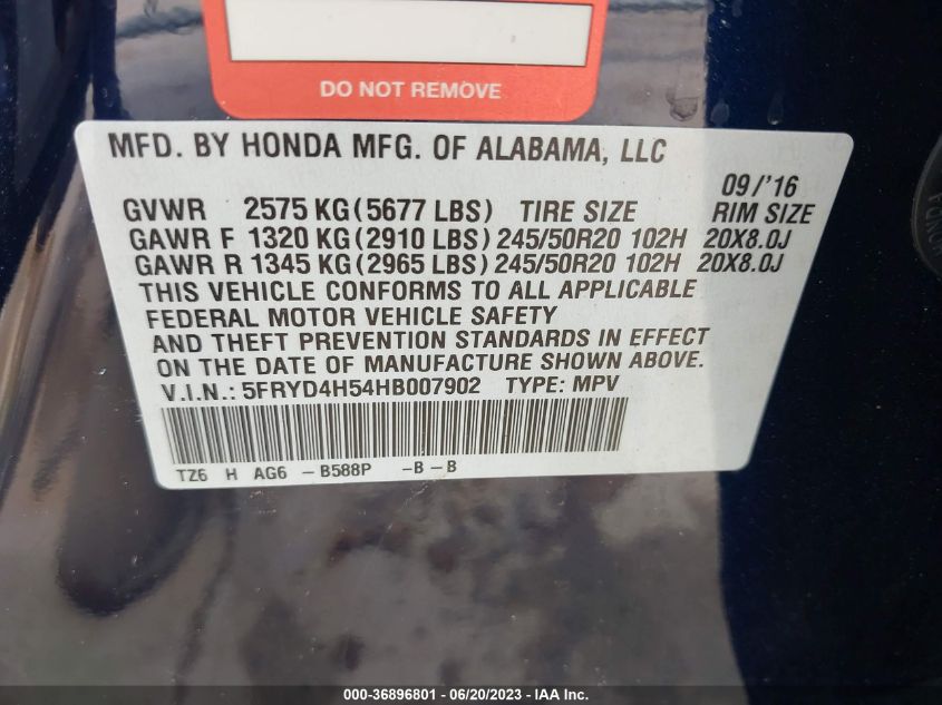 2017 ACURA MDX W/TECHNOLOGY PKG - 5FRYD4H54HB007902