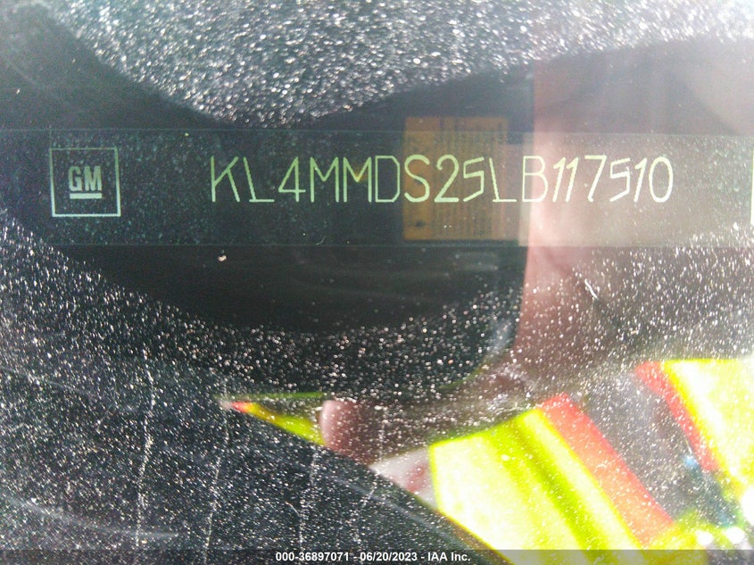 VIN KL4MMDS25LB117510 2020 BUICK ENCORE GX SELECT