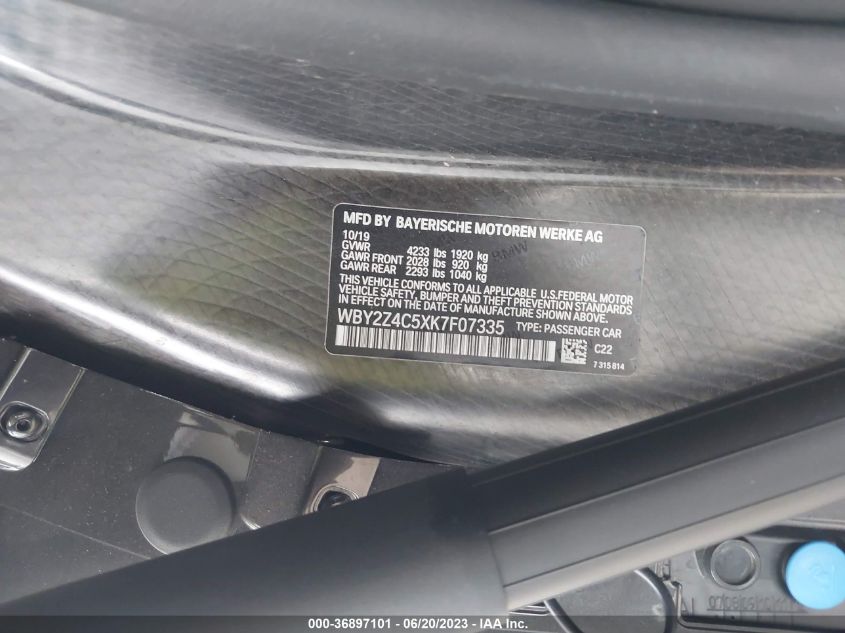 2019 BMW I8 - WBY2Z4C5XK7F07335