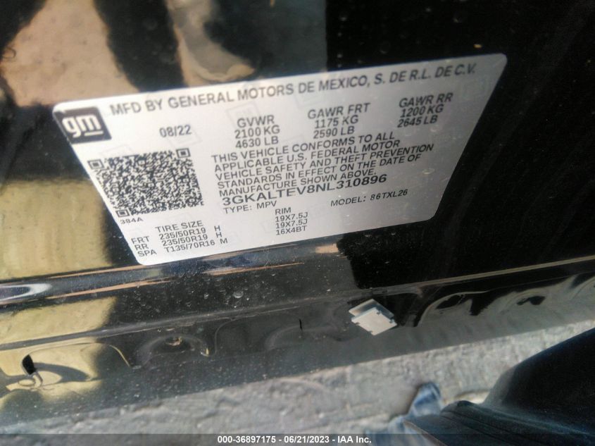 2022 GMC TERRAIN SLE - 3GKALTEV8NL310896